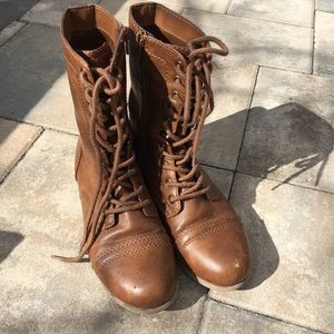 Brown Zippered Boots